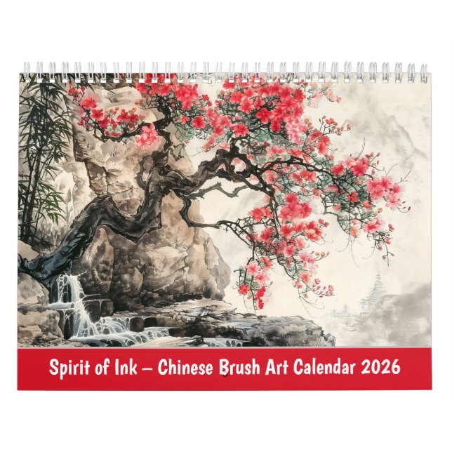 Calendrier Spirit of Ink – Chinese Brush Art Calendar 2026 (Protection)