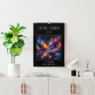Calendrier spirituel céleste vibrant