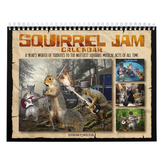 Calendrier Squirrel Jam - Nutty Musicians Calendar (Protection)