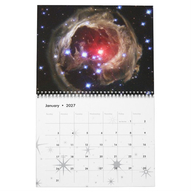 Calendrier Stars Star Clusters 2015 Space (Jan 2027)