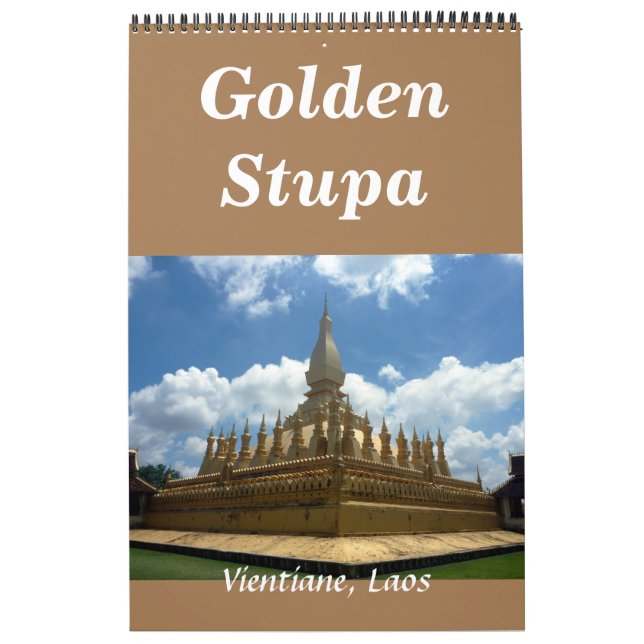 Calendrier stupa doré laos (Protection)