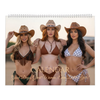 Calendrier Stylish Women in Cowboy Hats & Western Scenes
