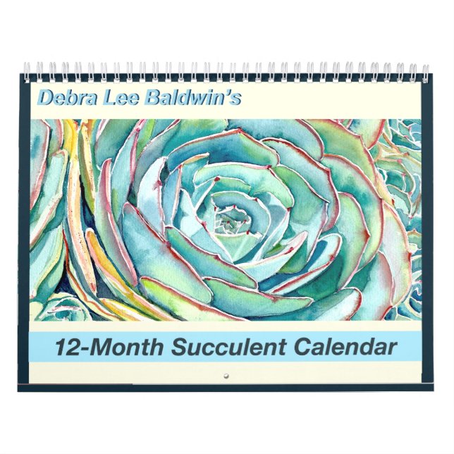 Calendrier Succulent de 12 mois par Debra Lee Bald (Protection)