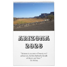 Calendrier sud-ouest du désert de l'Arizona