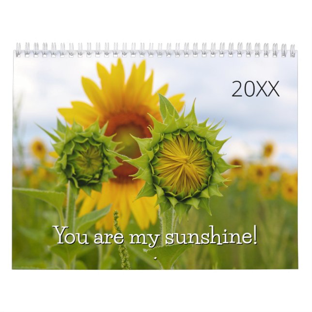 Calendrier Sunflower Photographie Citations Sunny (Protection)