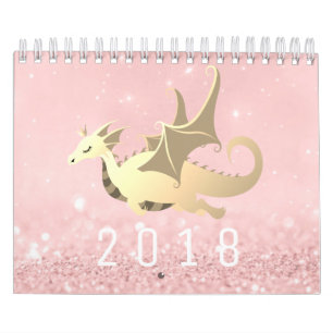 Calendrier Sweet Dragon Parties scintillant bébé Rose Rose Go
