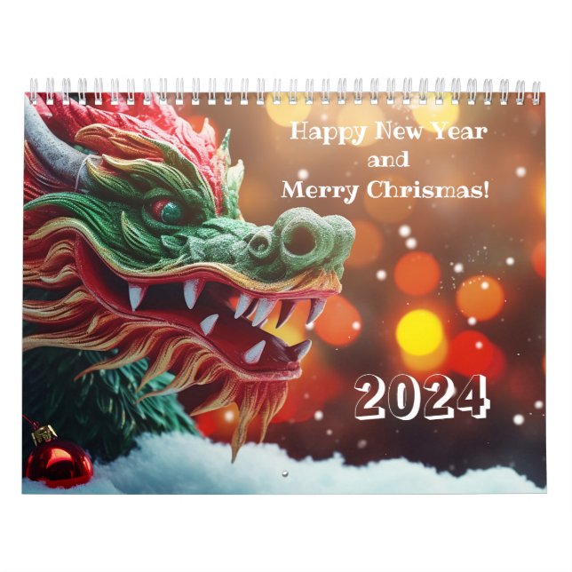 Calendrier symbole dragon chinois 2024 (Protection)