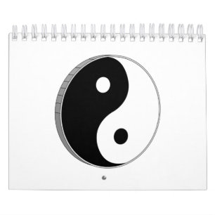 Calendrier SYMBOLE YIN Yang Noir ET Blanc