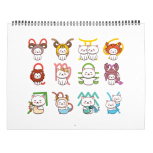 Calendrier SYMBOLE Zodiaque Kawaii