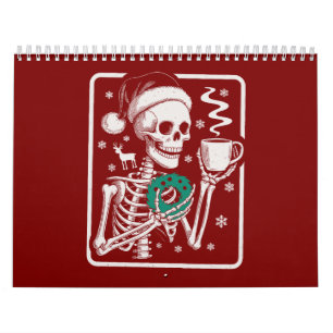 Calendrier T-shirt de Noël squelette d'horreur de meurtre mon
