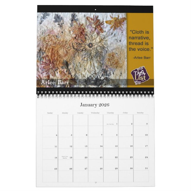 Calendrier TAFA 2013 : Moments de muse (Jan 2026)