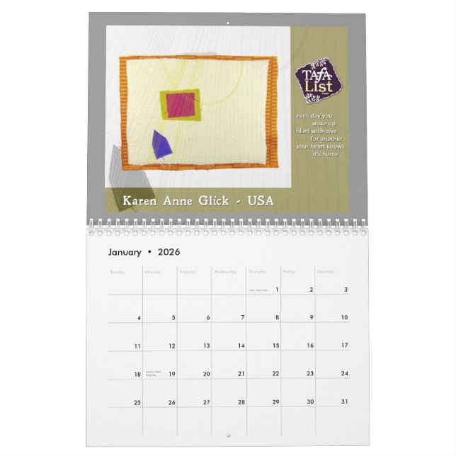 Calendrier TAFA 2014 : Racines (Jan 2026)