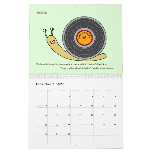Calendrier Tango est un sentiment  (Nov 2027)