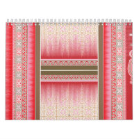 Tapis design rouge et rose, orné d'un audacieux