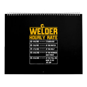 Calendrier Taux horaire mignon de souder Cadeau pour souder