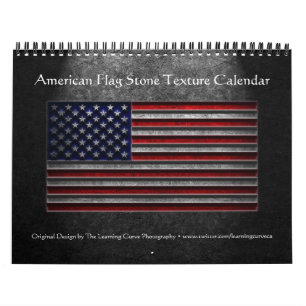 Calendrier Texture de la pierre du drapeau américain