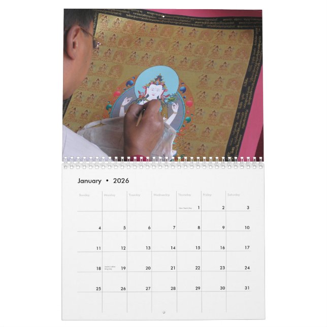Calendrier tibétain 2013 d'art (Jan 2026)