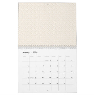 Calendrier Tissu blanc cassé avec un subtil, extensible, peti