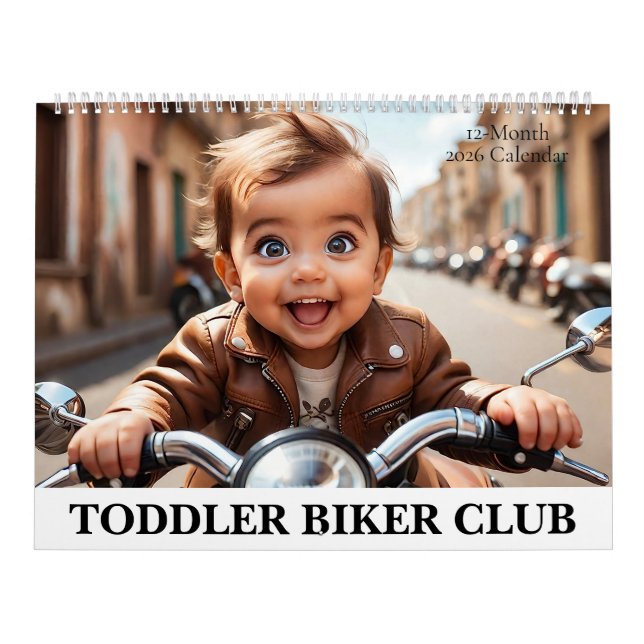 Calendrier Toddler Biker Club Motorcycle Aventure 2026 (Protection)
