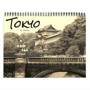 Calendrier tokyo sepia 2025