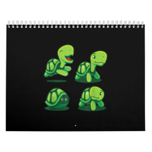 Calendrier Tortue adorable verte