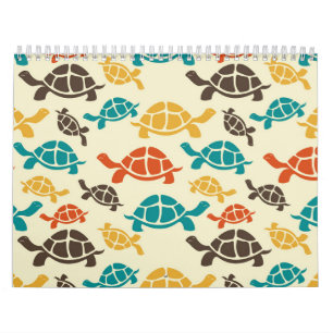 Calendrier Tortue multicolore