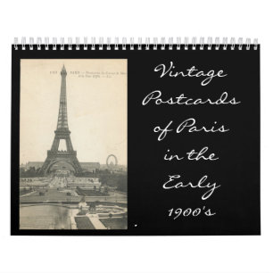 Calendrier tour d'eiffle, VintagePostcardsof Paris dans le