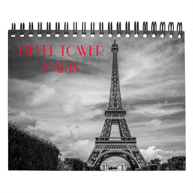 Calendrier Tour Eiffel Paris Noir & Blanc (Protection)