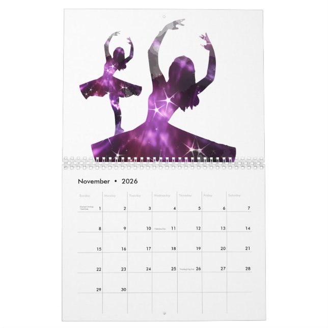 Calendrier Toute la journée Plie, Chasse, Jete ~ Design de ba (Nov 2026)