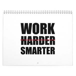 Calendrier Travaillez Intelligemment Pas Dur Motivationnel