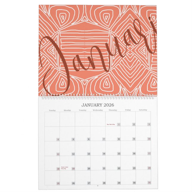 Calendrier Tribal africain swahili (Jan 2026)
