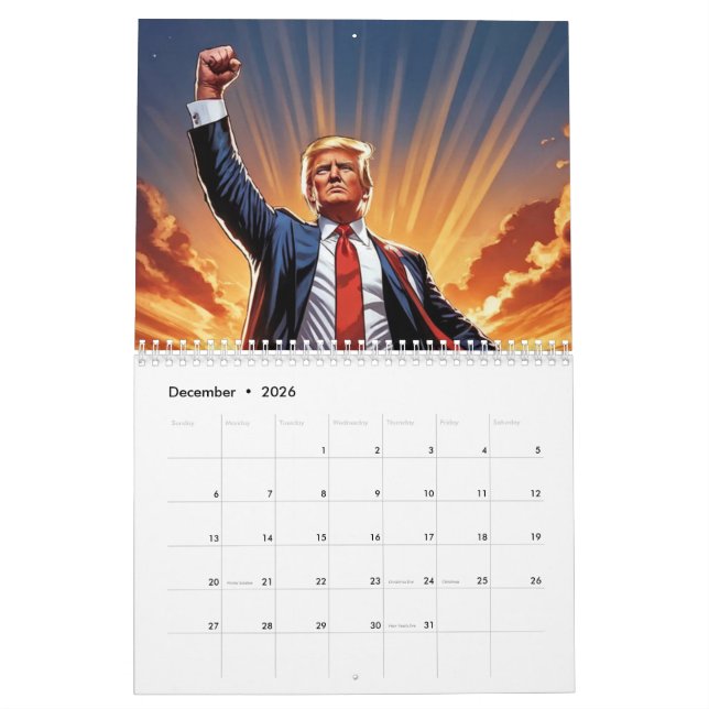 Calendrier Trump the American Superhero Calendar" (Dec 2026)