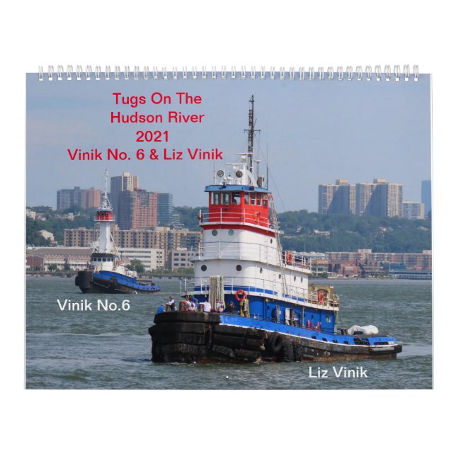 Calendrier Tugs Vinik No. 6 & Liz Vinik Sur La Rivière Hudson (Protection)
