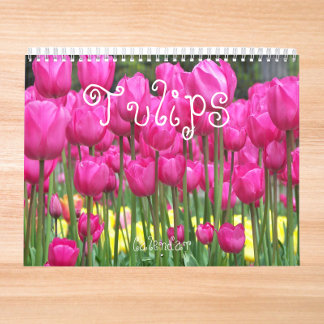 Calendrier Tulipes colorées Floral Photographie