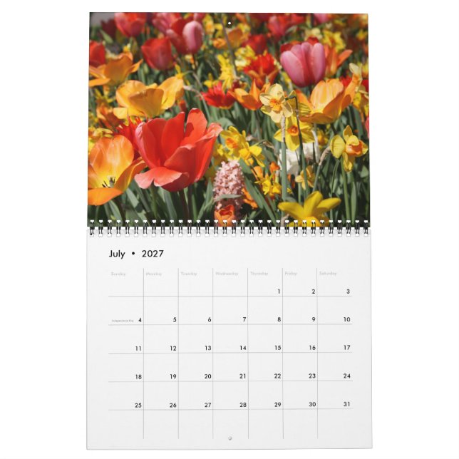 Calendrier Tulipes et moulins à vent (Jul 2027)