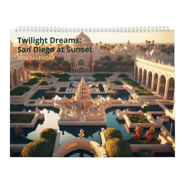 Calendrier Twilight Dreams : San Diego au coucher du soleil (Protection)