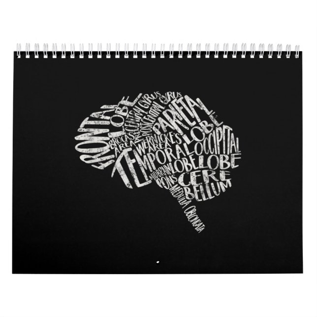 Calendrier Typographie du cerveau RN Neuroscience (Protection)
