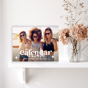 Calendrier Typographie et étoiles de Boho   Photo des amis