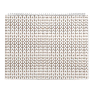 Calendrier un arrière - plan blanc avec un motif marron