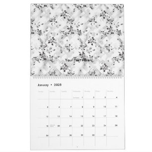 Calendrier Un élégant design noir et blanc plein de style