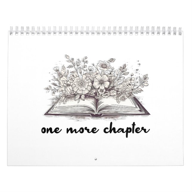 Calendrier Un Livre De Chapitre De Plus Avec Fleurs (Protection)