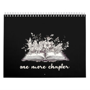 Calendrier Un livre de plus avec des fleurs 