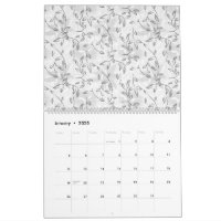 Un motif floral noir et blanc raffiné, mettant en