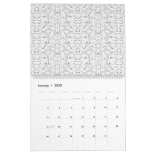 Calendrier Un motif monochrome présentant de nombreuses inter