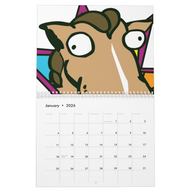 Calendrier Un Poo par jour (Jan 2026)