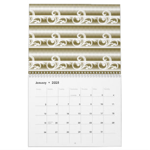 Calendrier Un tapis richement coloré présente une géométrie s