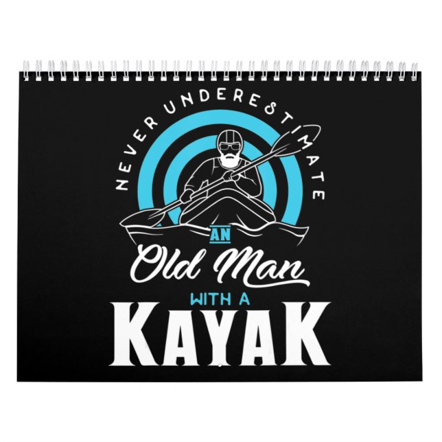 Calendrier Un vieil homme avec un Kayak (Protection)