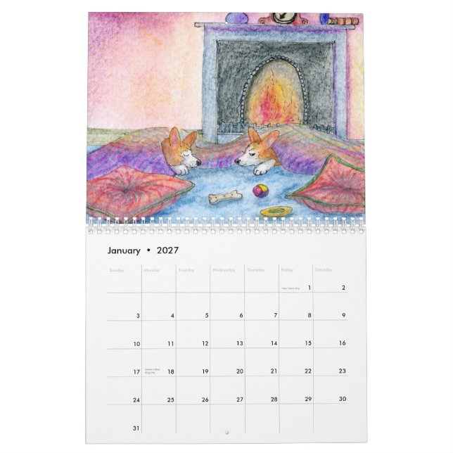 Calendrier Une année de corgi par Susan Alison (Jan 2027)