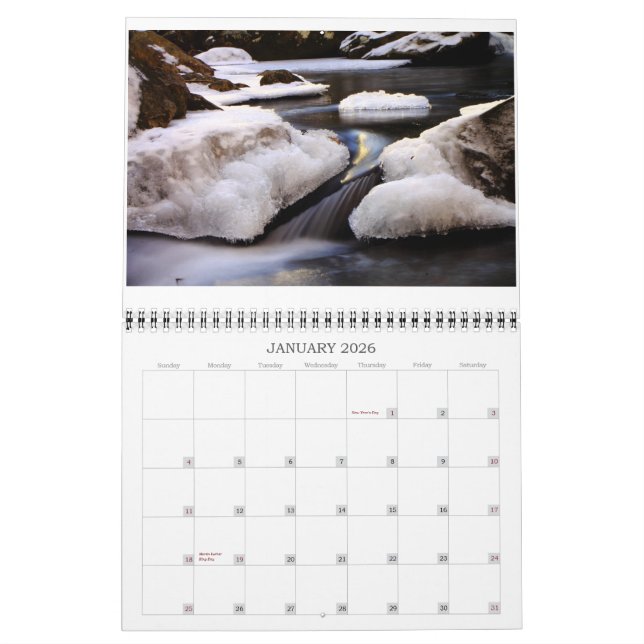 Calendrier Une année des images de la Caroline du Nord (Jan 2026)