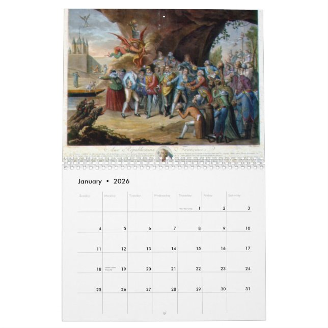 Calendrier Une année par la révolution française (Jan 2026)
